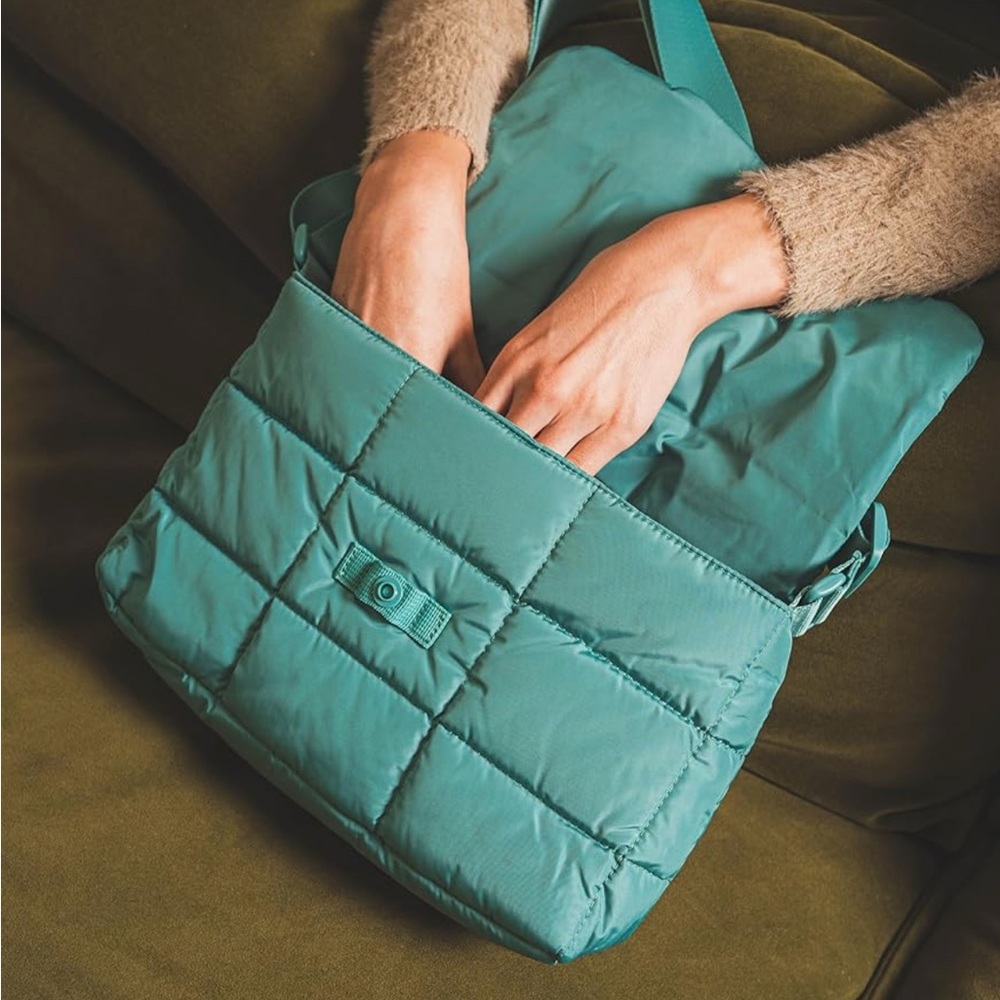 Adidas Teal Quilted Crossbody Bag- Brand New With Tags - Picture 2 of 7